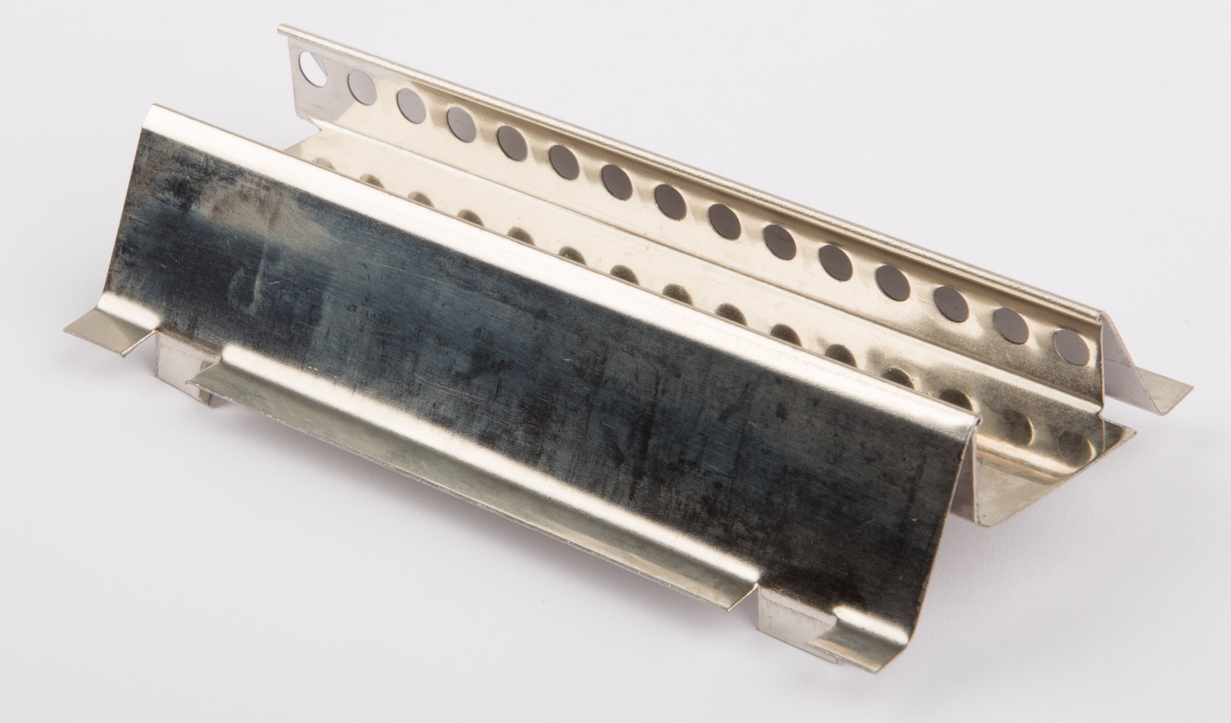 Guide rail for burner slide