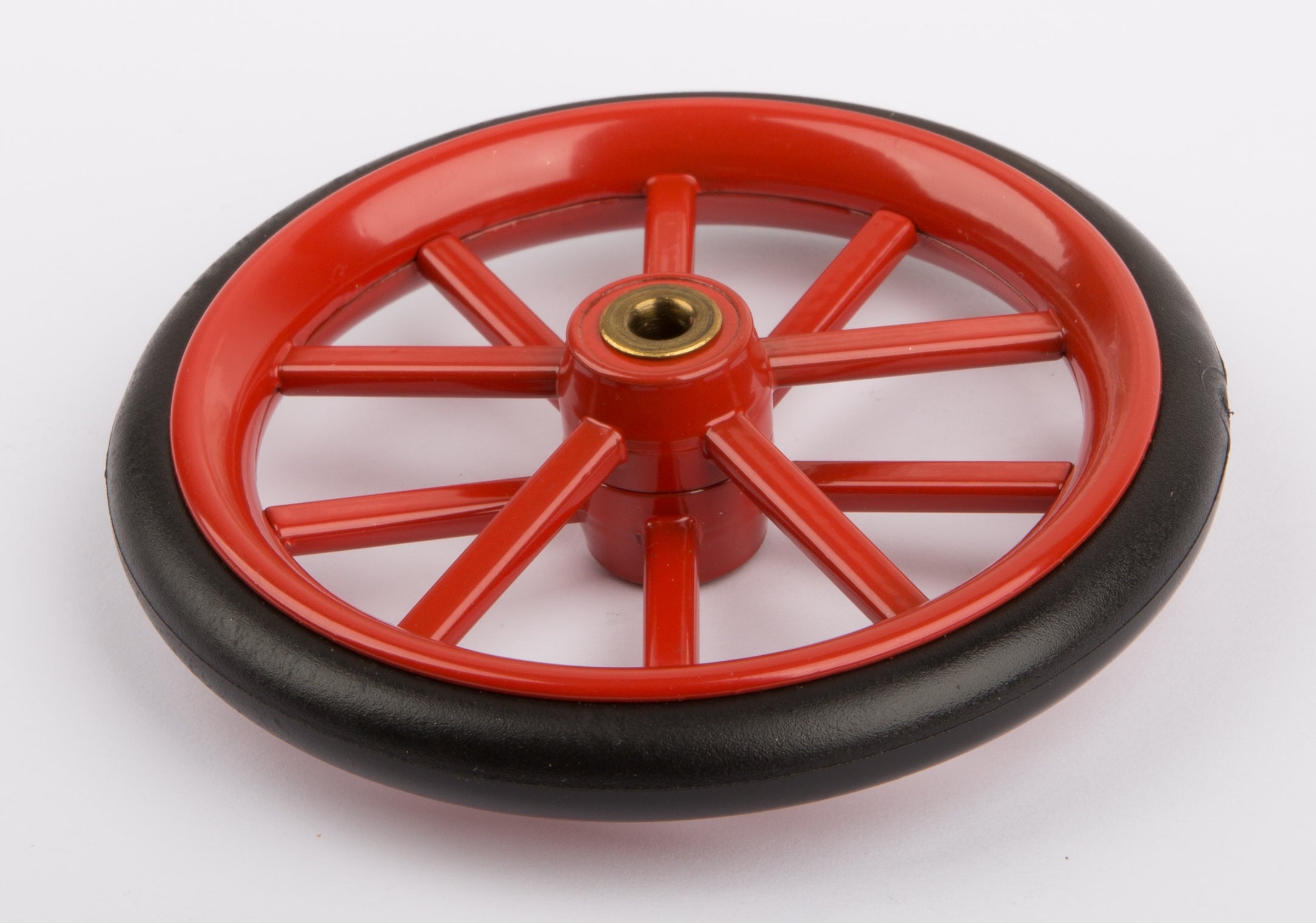Wheel with rubber tire, 84 mm outside