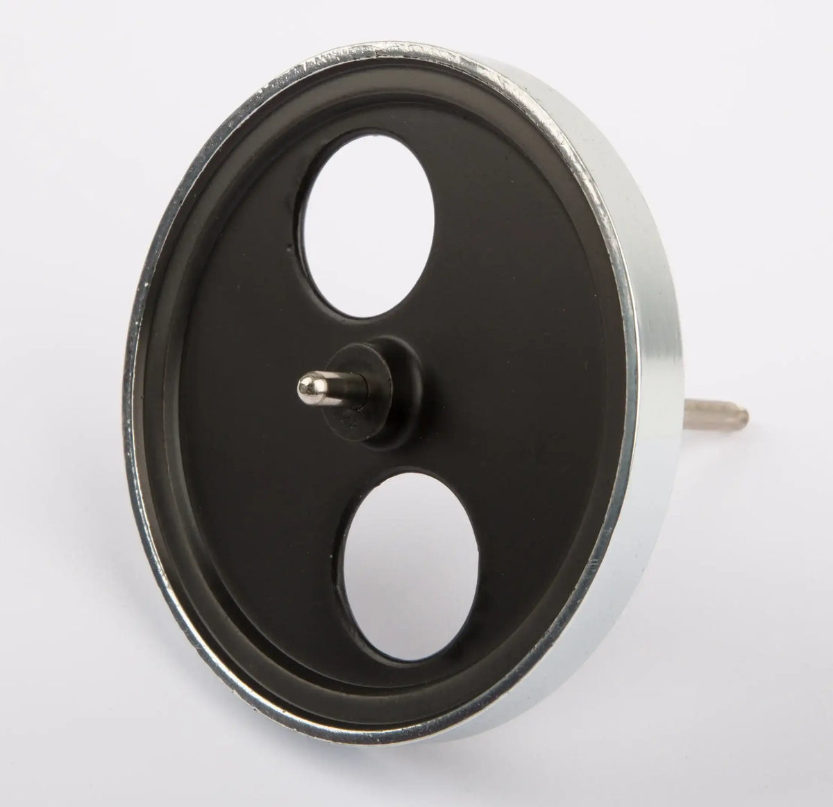 Schwungrad 80mm, mit Achse, schwarz/nickel