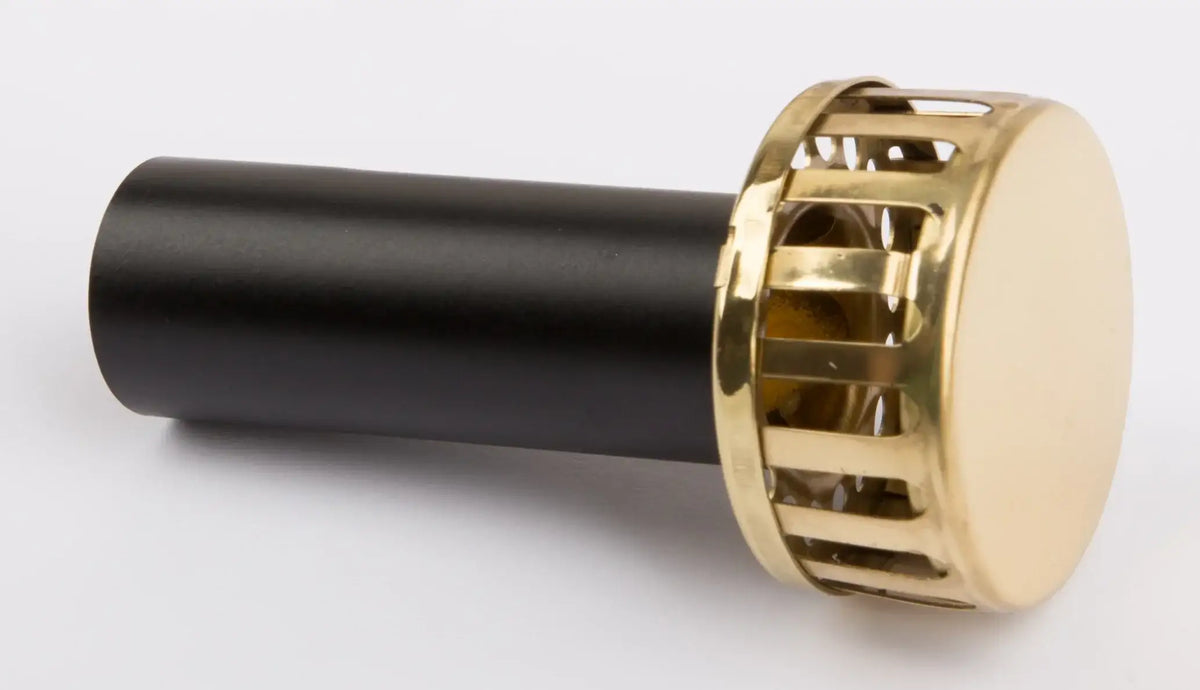 Kamin, messing, schwarz