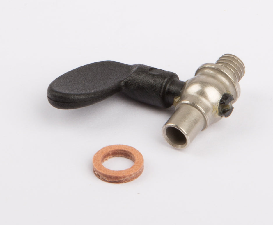 Shut-off valve with plastic lever