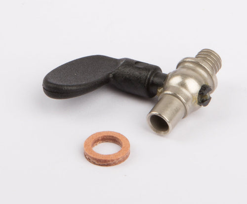 Shut-off valve with plastic lever