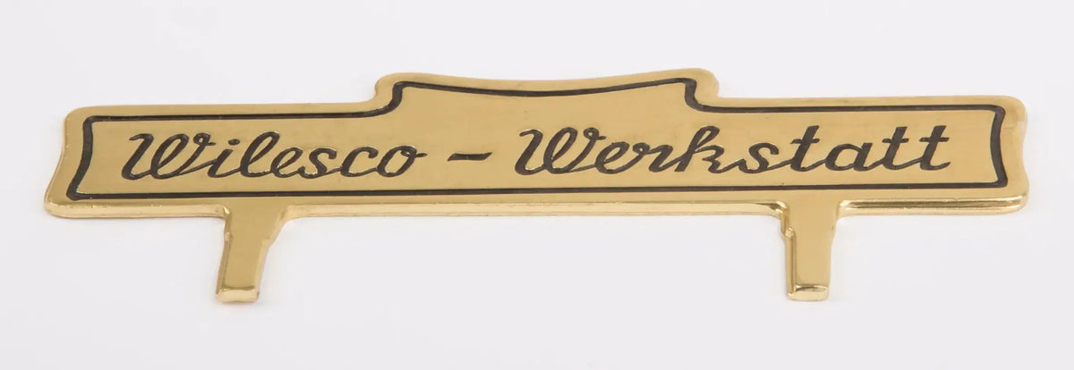 Schild "Wilesco-Werkstatt"