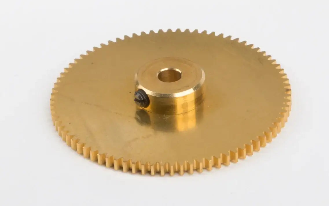 Zahnrad, messing, 80 Zähne, Bohrung 4 mm