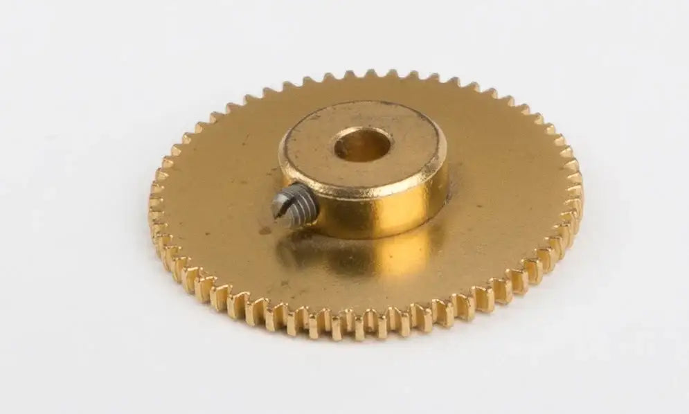 Zahnrad, messing, 60 Zähne, Bohrung 4 mm