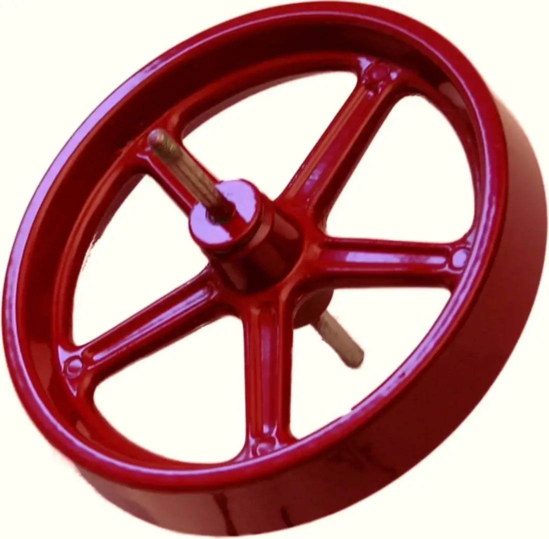 Schwungrad 100mm, rot, mit Achse